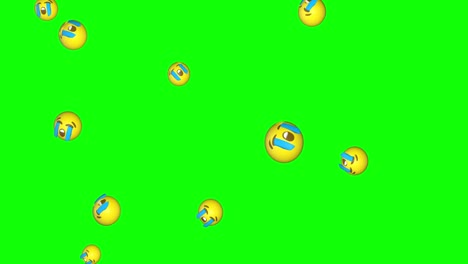 Weinende-3D-Emojis-Fallen-Auf-Den-Grünen-Bildschirm